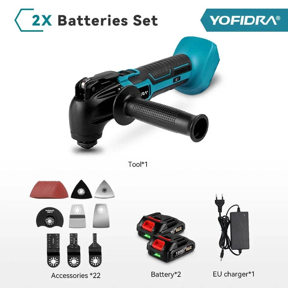 Cordless Oscillating Multi function Tool 6 Gears Adjustable Handheld Rechargeable Renovator Trimmer Shovel For Makita18V Battery - Quality Shopping Centre
