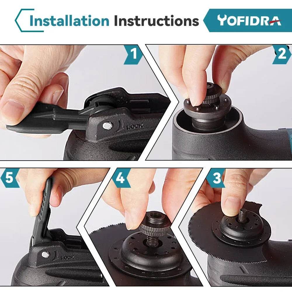 Cordless Oscillating Multi function Tool 6 Gears Adjustable Handheld Rechargeable Renovator Trimmer Shovel For Makita18V Battery - Quality Shopping Centre