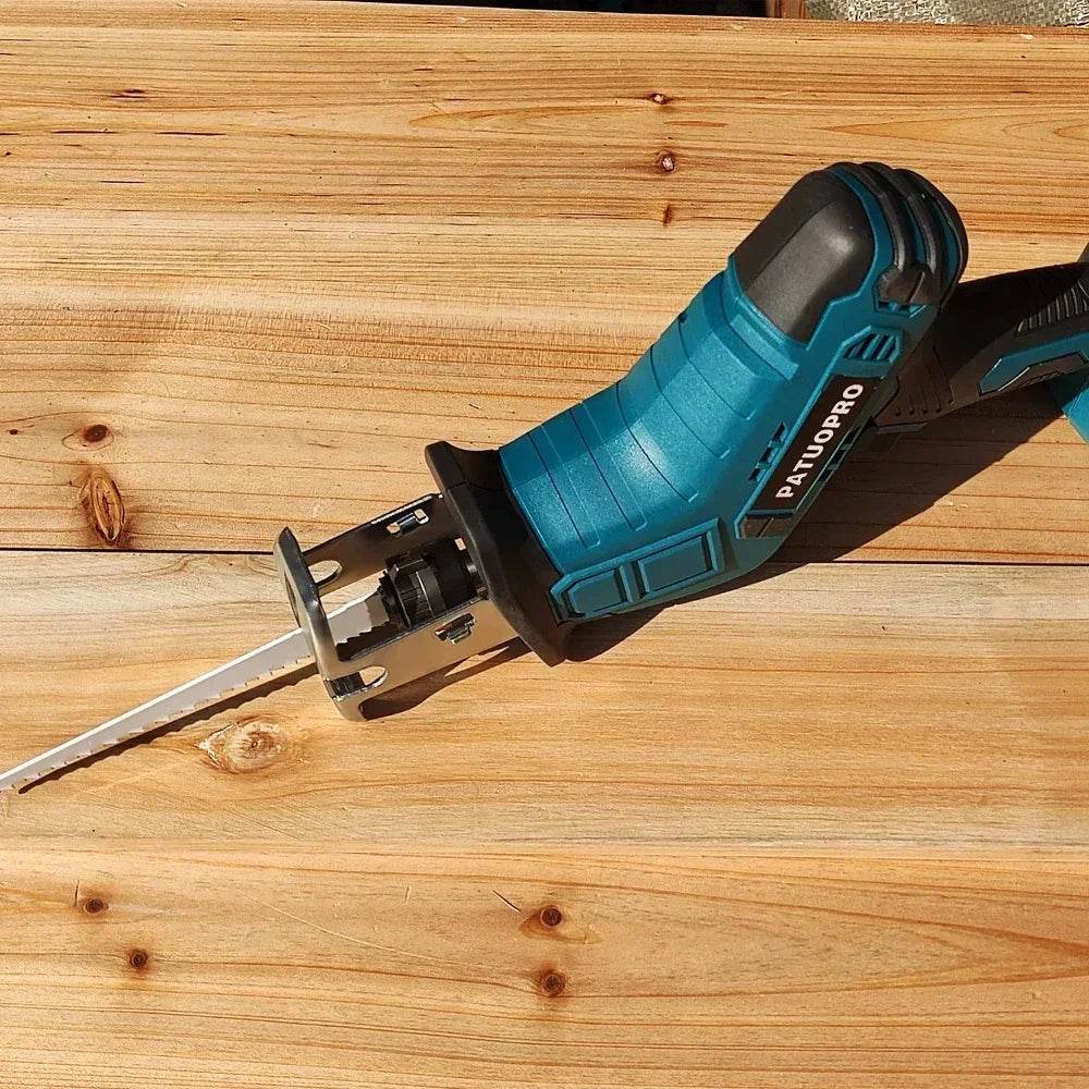 Cordless Reciprocating Saw 18V Adjustable Speed Electric Saw Wood Metal PVC Pipe Cutting Tool fit Makita 18v Battery(No Battery) - Quality Shopping Centre