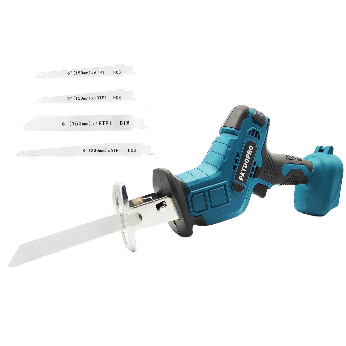 Cordless Reciprocating Saw 18V Adjustable Speed Electric Saw Wood Metal PVC Pipe Cutting Tool fit Makita 18v Battery(No Battery) - Quality Shopping Centre
