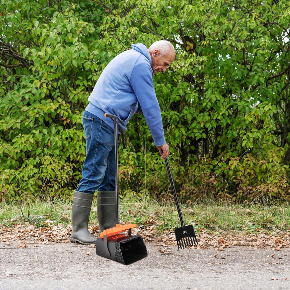Lightweight Portable Dog Poop Picker with Trash Can Rake & Waste Holder - Heavy-Duty Waste Scooper for Easy Cleanup on Lawn, Grass, Dirt & Gravel - Quality Shopping Centre