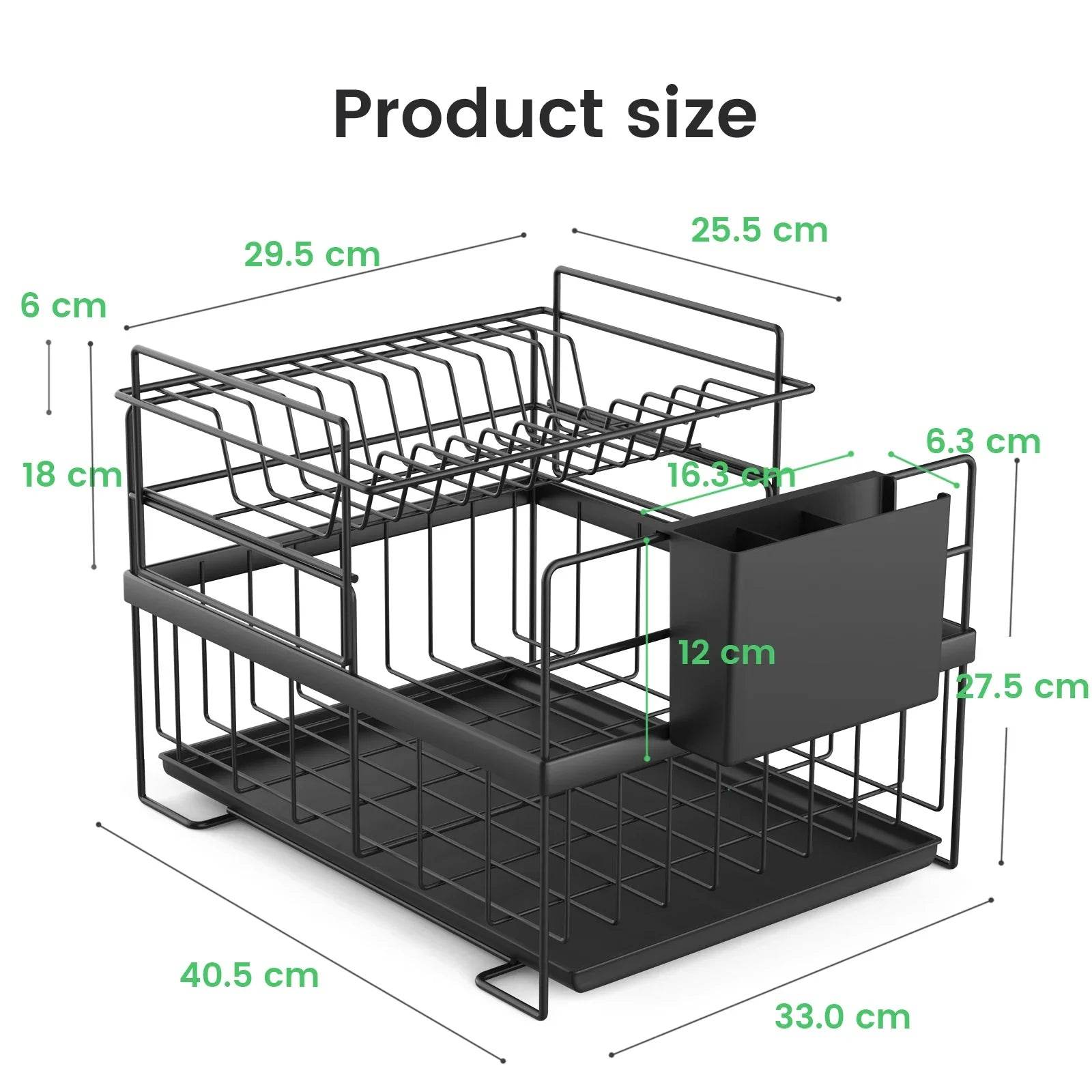 Dish Drying Rack Dish Drainer Rack Kitchen Adjustable Plates Organizer Dish Bowl Drainer Storage Rack Cutlery Storage Holder - Quality Shopping Centre