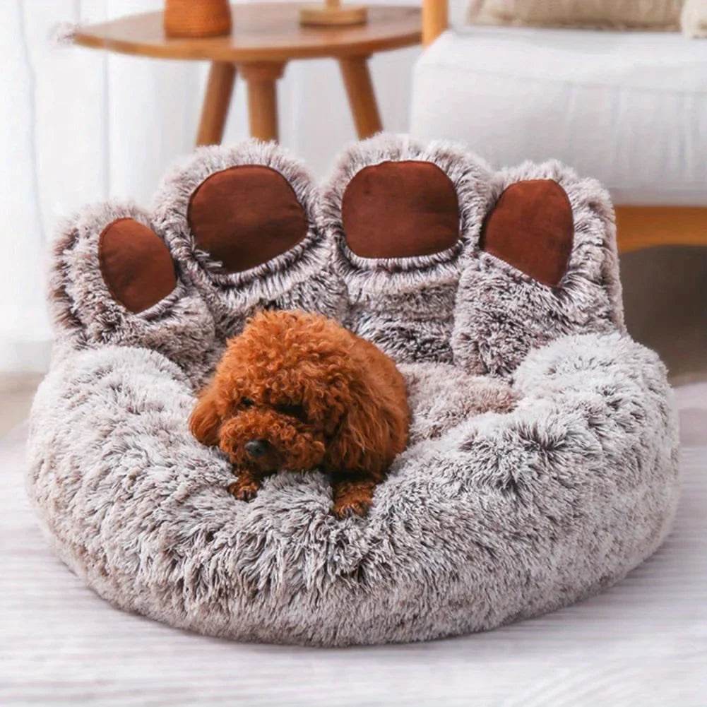 Dog Bed Cat Pet Sofa Cute Bear Paw Shape Comfortable Cozy Pet Sleeping Beds for Small Medium Large Soft Fluffy Cushion Dog Bed - Quality Shopping Centre