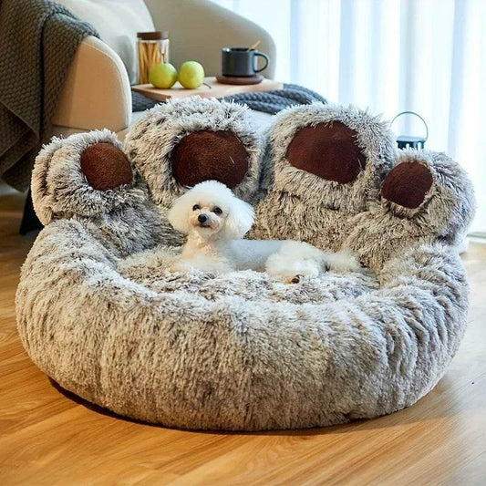 Dog Bed Cat Pet Sofa Cute Bear Paw Shape Comfortable Cozy Pet Sleeping Beds for Small Medium Large Soft Fluffy Cushion Dog Bed - Quality Shopping Centre