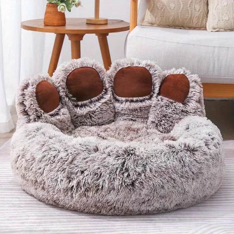 Dog Bed Cat Pet Sofa Cute Bear Paw Shape Comfortable Cozy Pet Sleeping Beds for Small Medium Large Soft Fluffy Cushion Dog Bed - Quality Shopping Centre