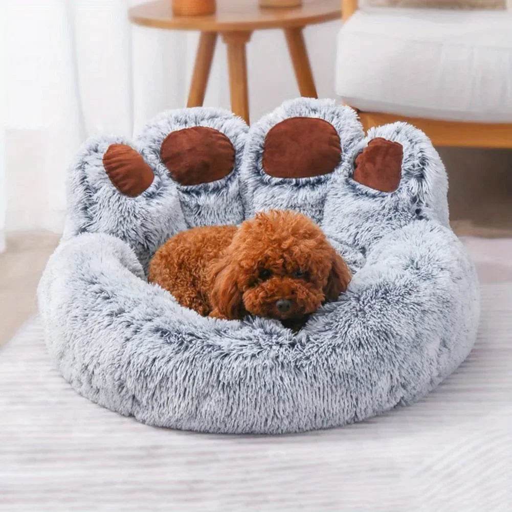 Dog Bed Cat Pet Sofa Cute Bear Paw Shape Comfortable Cozy Pet Sleeping Beds for Small Medium Large Soft Fluffy Cushion Dog Bed - Quality Shopping Centre