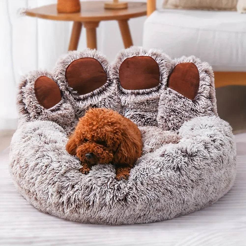Dog Bed Cat Pet Sofa Cute Bear Paw Shape Comfortable Cozy Pet Sleeping Beds for Small Medium Large Soft Fluffy Cushion Dog Bed - Quality Shopping Centre