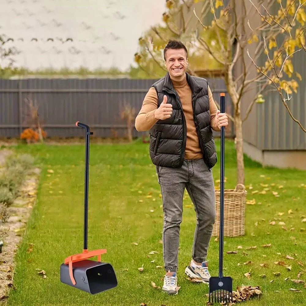 Lightweight Portable Dog Poop Picker with Trash Can Rake & Waste Holder - Heavy-Duty Waste Scooper for Easy Cleanup on Lawn, Grass, Dirt & Gravel - Quality Shopping Centre