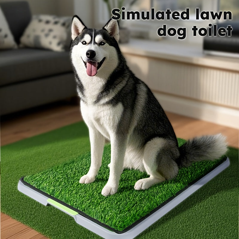 Medium to Large Artificial Grass Dog Pee Pad - Leak-Proof, Splash-Resistant Potty Training Mat with Tray Set, Super Absorbent Solution for Urine Spills - Quality Shopping Centre