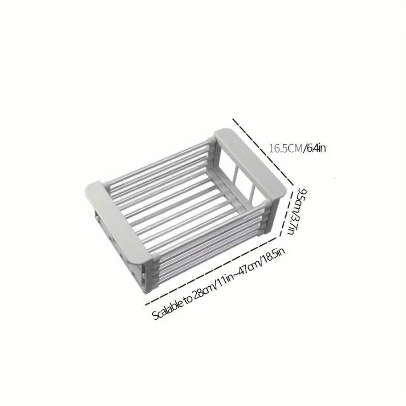 Expansion sink drain basketKitchen retractable stainless steel drain bowl rackHousehold multifunctional water tank rackVegetabl - Quality Shopping Centre