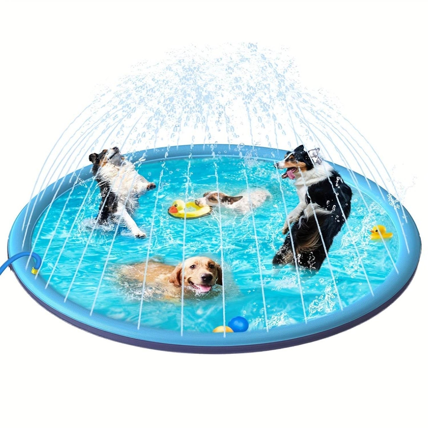 Extra Large 200.66cm Non-Slip Dog Splash Pad - Durable Sprinkler Pool for Summer Outdoor Fun, Backyard Fountain Play Mat & Wading Pool for Pets - Quality Shopping Centre