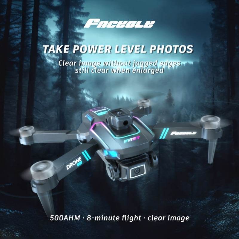 FACEGLE LU60 HD Dual Camera Drone with Dual Batteries - Beginner-Friendly Obstacle Avoidance & Optical Flow Perfect