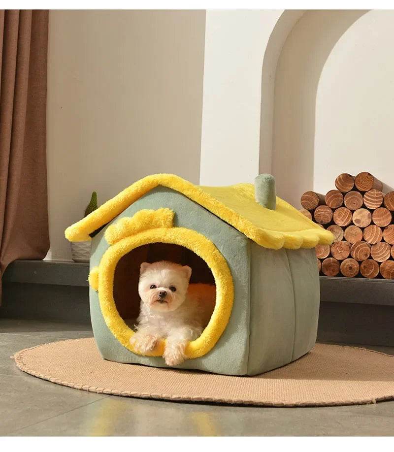 Foldable Dog House Kennel Bed Mat For Small Medium Dogs Cats Winter Warm Cat Bed Nest Pet Products Basket Pets Puppy Cave Sofa - Quality Shopping Centre