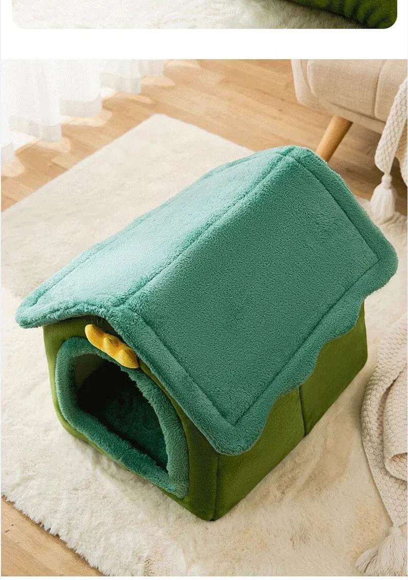Foldable Dog House Kennel Bed Mat For Small Medium Dogs Cats Winter Warm Cat Bed Nest Pet Products Basket Pets Puppy Cave Sofa - Quality Shopping Centre