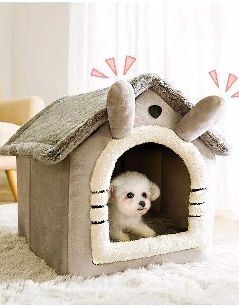 Foldable Dog House Kennel Bed Mat For Small Medium Dogs Cats Winter Warm Cat Bed Nest Pet Products Basket Pets Puppy Cave Sofa - Quality Shopping Centre