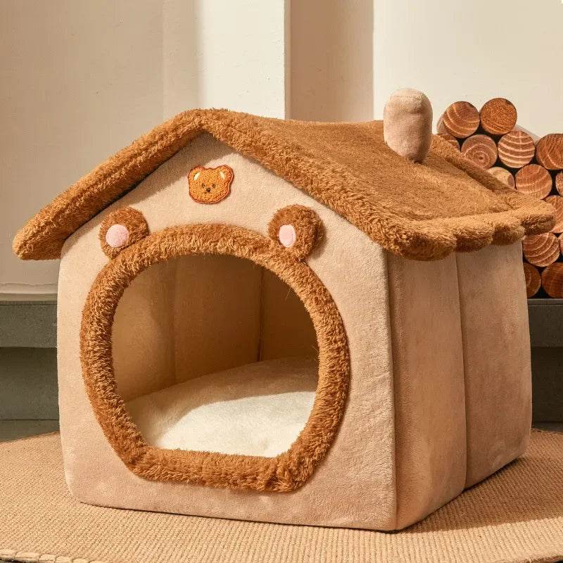 Foldable Dog House Kennel Bed Mat For Small Medium Dogs Cats Winter Warm Cat Bed Nest Pet Products Basket Pets Puppy Cave Sofa - Quality Shopping Centre