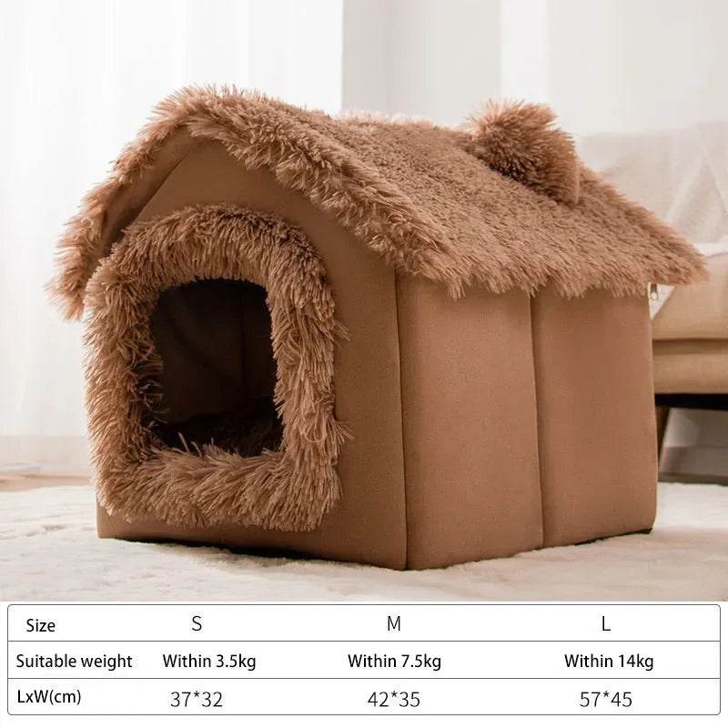 Foldable Dog House Kennel Bed Mat For Small Medium Dogs Cats Winter Warm Cat Bed Nest Pet Products Basket Pets Puppy Cave Sofa - Quality Shopping Centre