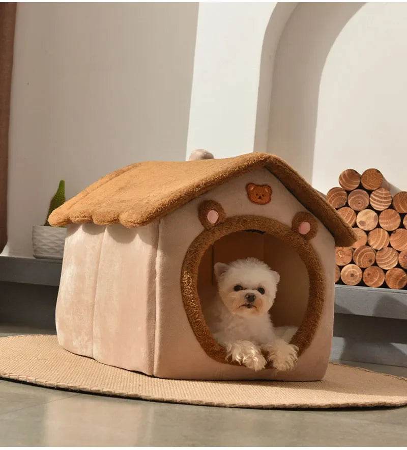 Foldable Dog House Kennel Bed Mat For Small Medium Dogs Cats Winter Warm Cat Bed Nest Pet Products Basket Pets Puppy Cave Sofa - Quality Shopping Centre