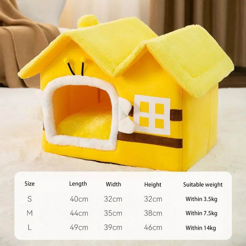 Foldable Dog House Kennel Bed Mat For Small Medium Dogs Cats Winter Warm Cat Bed Nest Pet Products Basket Pets Puppy Cave Sofa - Quality Shopping Centre
