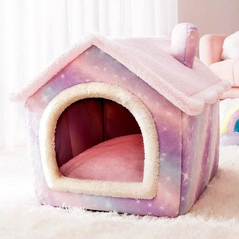 Foldable Dog House Kennel Bed Mat For Small Medium Dogs Cats Winter Warm Cat Bed Nest Pet Products Basket Pets Puppy Cave Sofa - Quality Shopping Centre