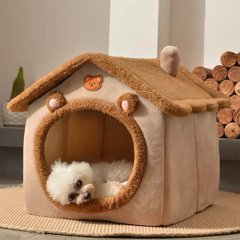 Foldable Dog House Kennel Bed Mat For Small Medium Dogs Cats Winter Warm Cat Bed Nest Pet Products Basket Pets Puppy Cave Sofa - Quality Shopping Centre