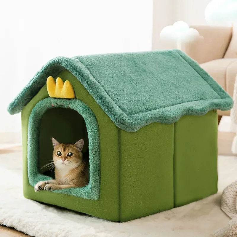 Foldable Dog House Kennel Bed Mat For Small Medium Dogs Cats Winter Warm Cat Bed Nest Pet Products Basket Pets Puppy Cave Sofa - Quality Shopping Centre