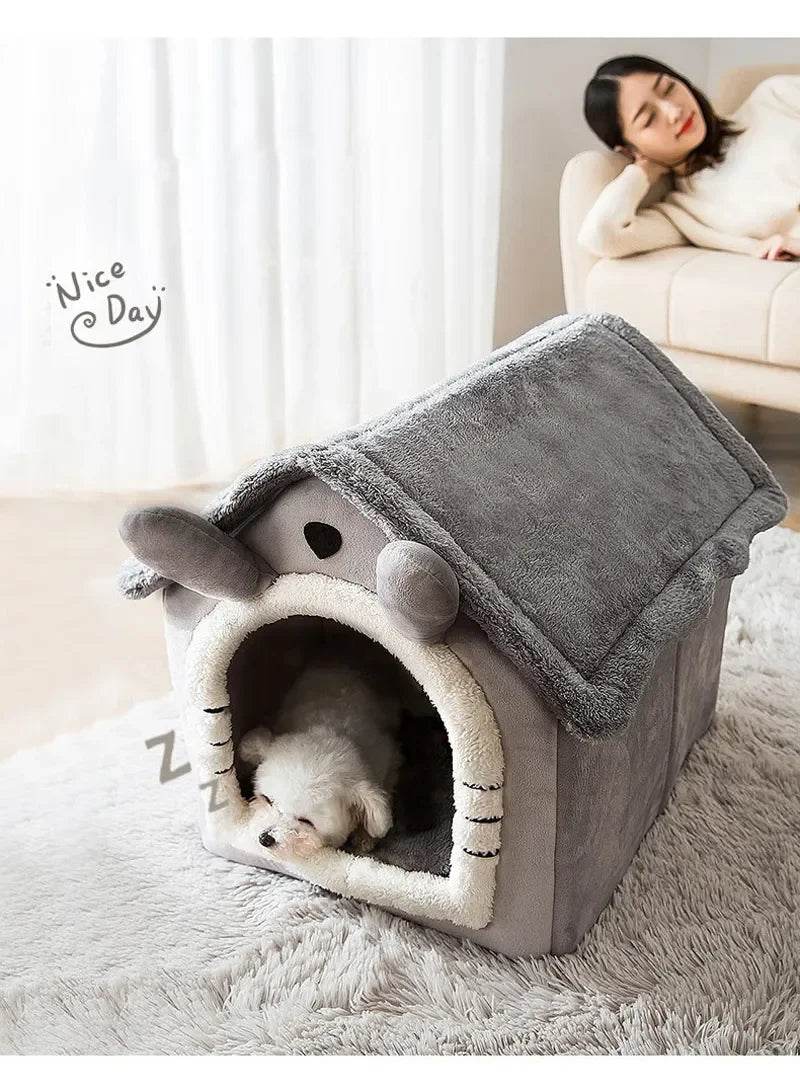 Foldable Dog House Kennel Bed Mat For Small Medium Dogs Cats Winter Warm Cat Bed Nest Pet Products Basket Pets Puppy Cave Sofa - Quality Shopping Centre