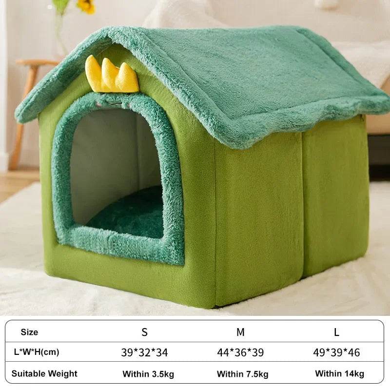 Foldable Dog House Kennel Bed Mat For Small Medium Dogs Cats Winter Warm Cat Bed Nest Pet Products Basket Pets Puppy Cave Sofa - Quality Shopping Centre