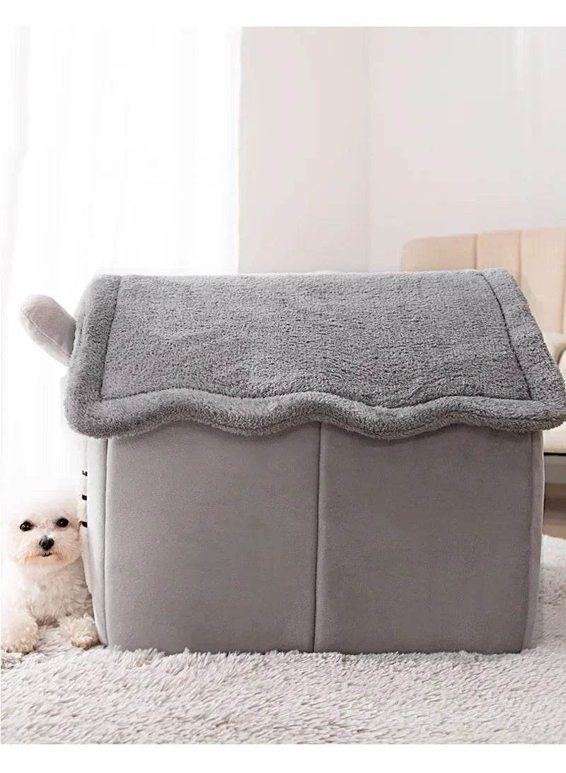 Foldable Dog House Kennel Bed Mat For Small Medium Dogs Cats Winter Warm Cat Bed Nest Pet Products Basket Pets Puppy Cave Sofa - Quality Shopping Centre