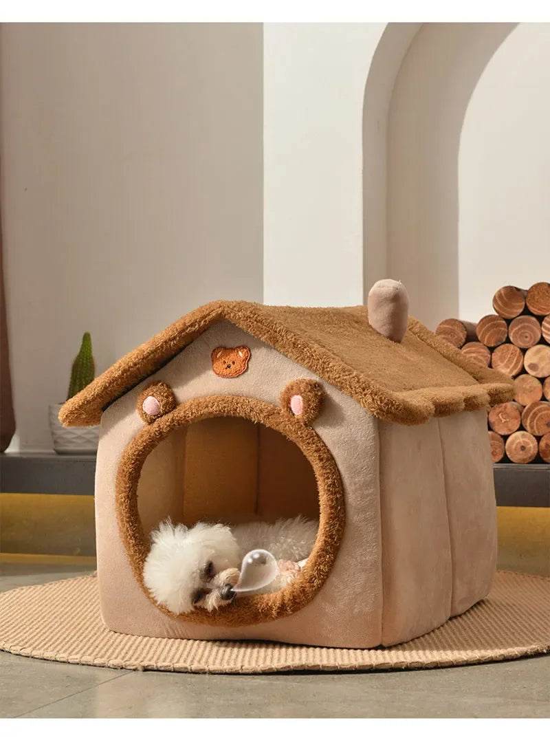 Foldable Dog House Kennel Bed Mat For Small Medium Dogs Cats Winter Warm Cat Bed Nest Pet Products Basket Pets Puppy Cave Sofa - Quality Shopping Centre