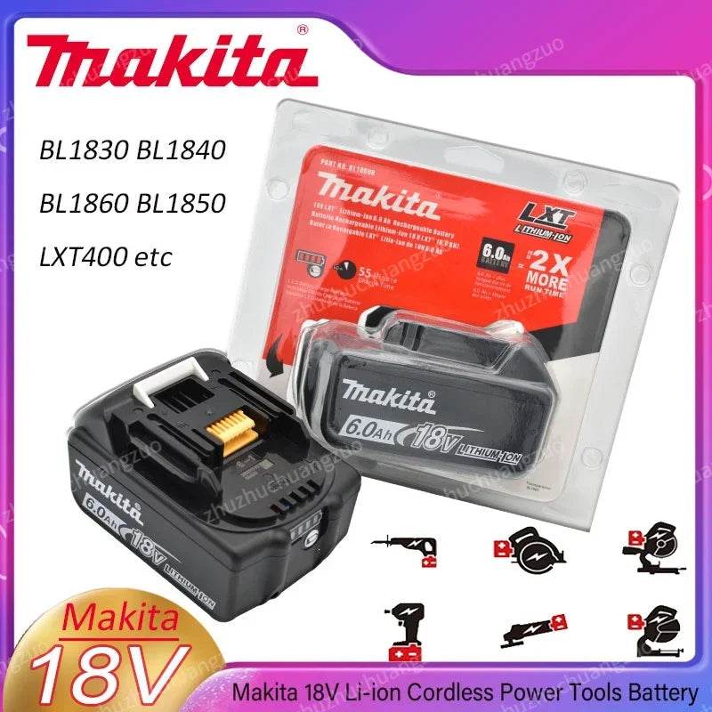Genuine 6.0Ah makita BL1860 18V Battery Power Tools Li-ion Replacement LXT BL1850 BL1840 for 18V Screwdriver with BMS TPCELL 18V - Quality Shopping Centre
