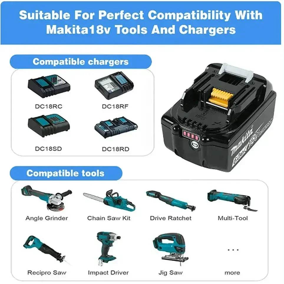 Genuine 6.0Ah makita BL1860 18V Battery Power Tools Li-ion Replacement LXT BL1850 BL1840 for 18V Screwdriver with BMS TPCELL 18V - Quality Shopping Centre