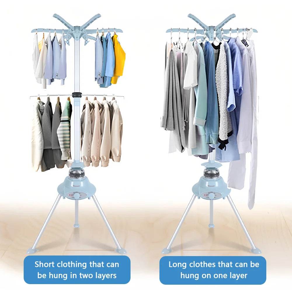 Home Clothing Dryer Electric Portable Clothes Dryer 220V EU Plug Baby Clothes Quick Dryer Machine with 180Min Timer - Quality Shopping Centre