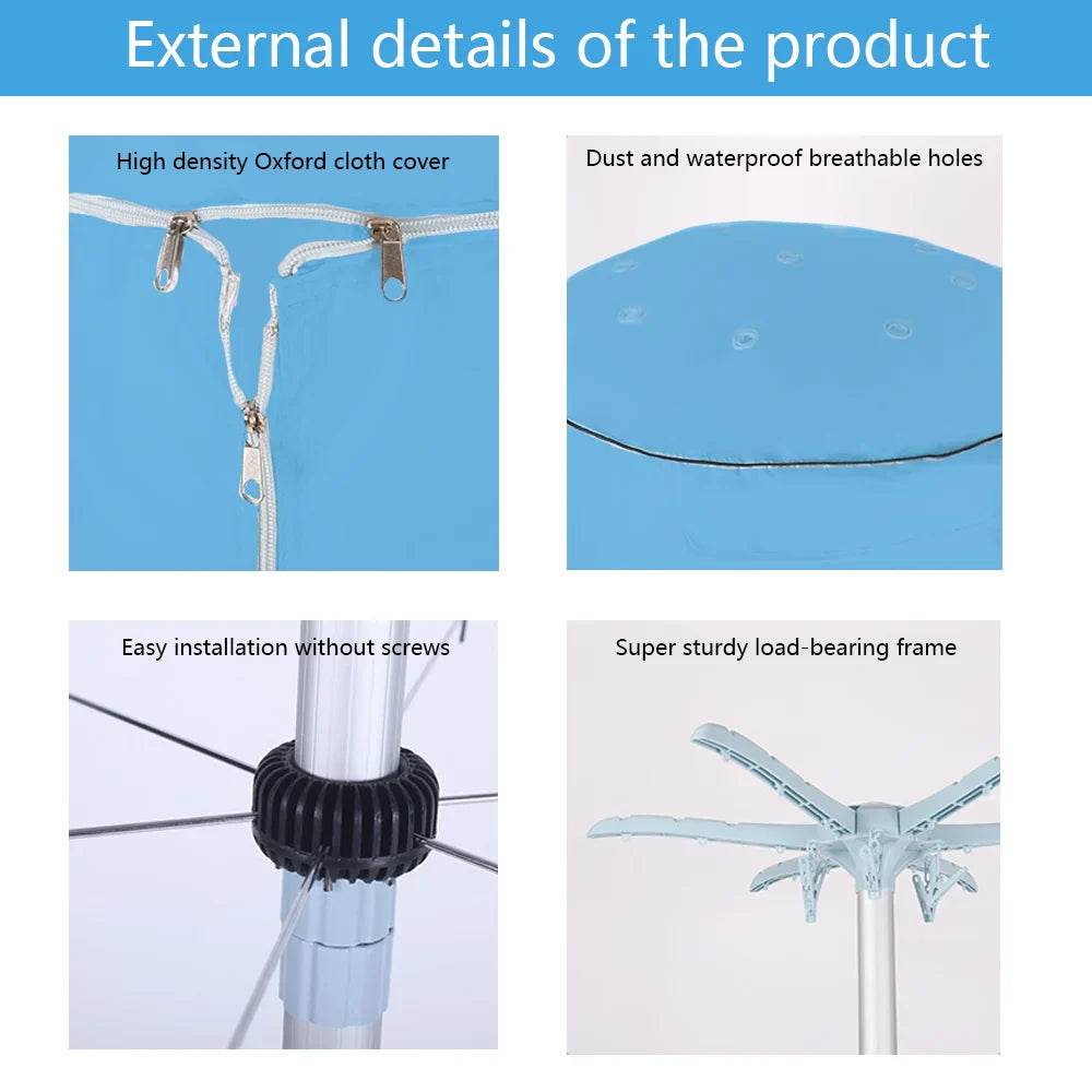 Home Clothing Dryer Electric Portable Clothes Dryer 220V EU Plug Baby Clothes Quick Dryer Machine with 180Min Timer - Quality Shopping Centre