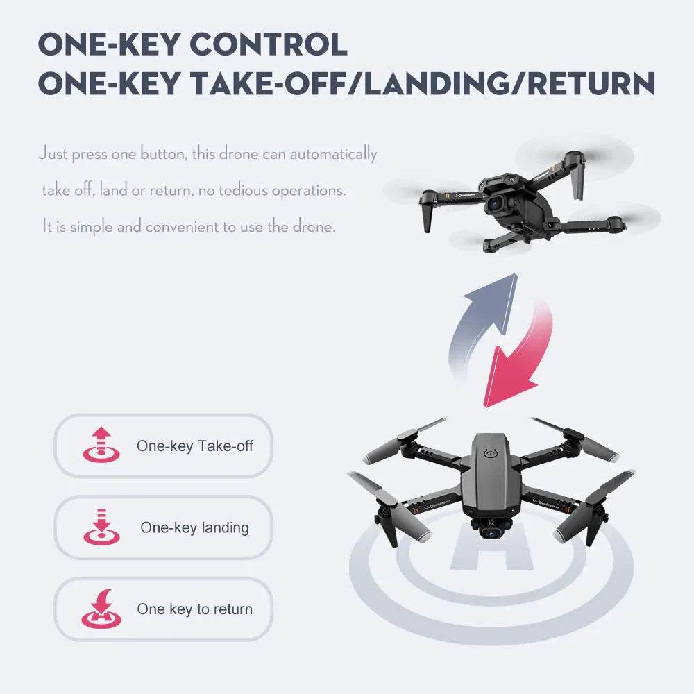LS-XT6 RC Drone with Camera 4K Drone Dual Camera Track Flight Gravity Sensor Altitude Hold RC Quadcopter for Adults Kids - Quality Shopping Centre