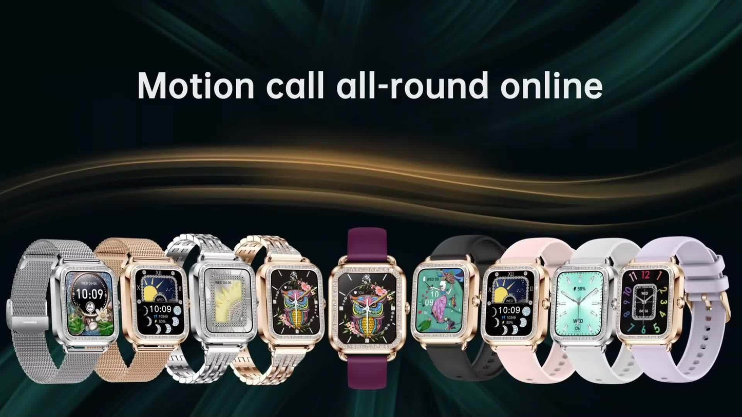 Luxury Stainless Steel Smart Watch For Women 200+ Free Watch Faces Multiple Sports Modes Activity Sleep Monitor Pedometer Lady Smartwatch For Ios Android, Best Gifts For Girlfriend, Mother, Wife, Sister - Quality Shopping Centre