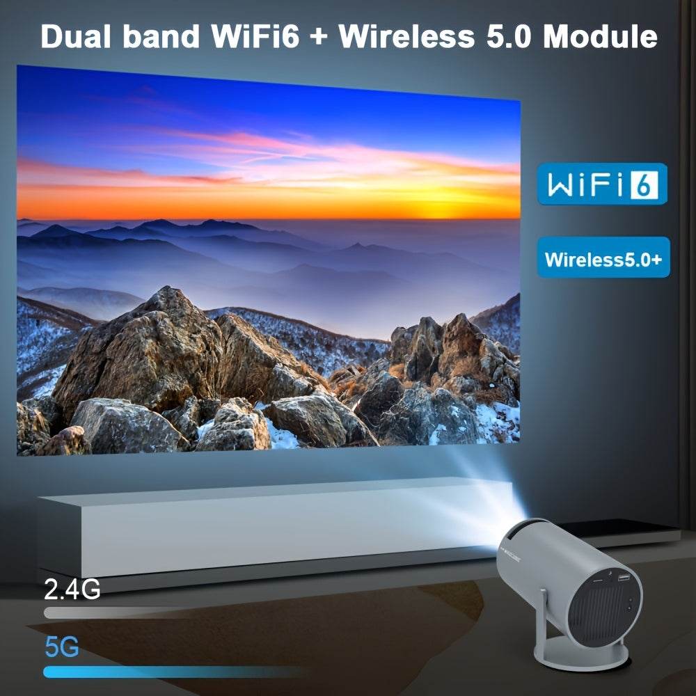Magcubic HY300 Pro Mini Projector, 720P HD Native Resolution, 260ANSI Lumens, 16:9 Aspect Ratio, Table Mount, Remote Control, Wi-Fi & Wireless 5.0, 4K Auto Correction, Android 11.0, Allwinner H713, EU Plug, 220-240V Power Sup - Quality Shopping Centre