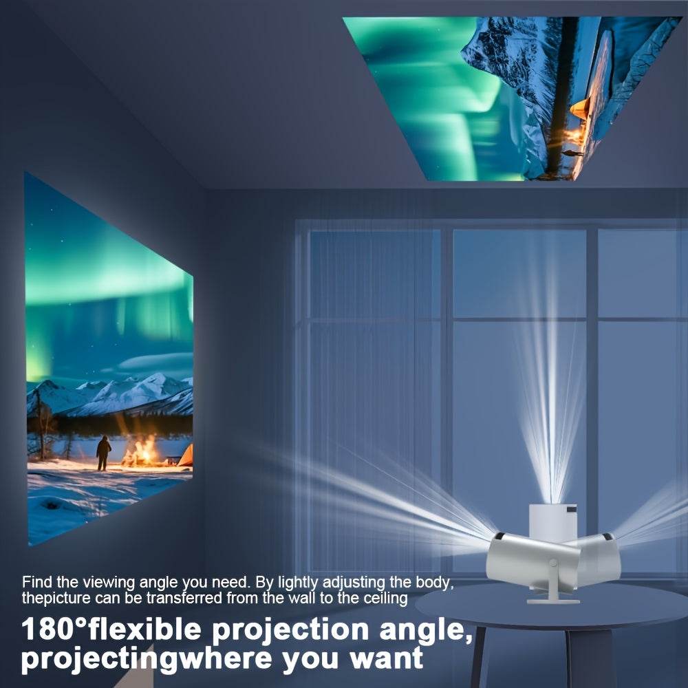 Magcubic HY300 Pro Mini Projector, 720P HD Native Resolution, 260ANSI Lumens, 16:9 Aspect Ratio, Table Mount, Remote Control, Wi-Fi & Wireless 5.0, 4K Auto Correction, Android 11.0, Allwinner H713, EU Plug, 220-240V Power Sup - Quality Shopping Centre