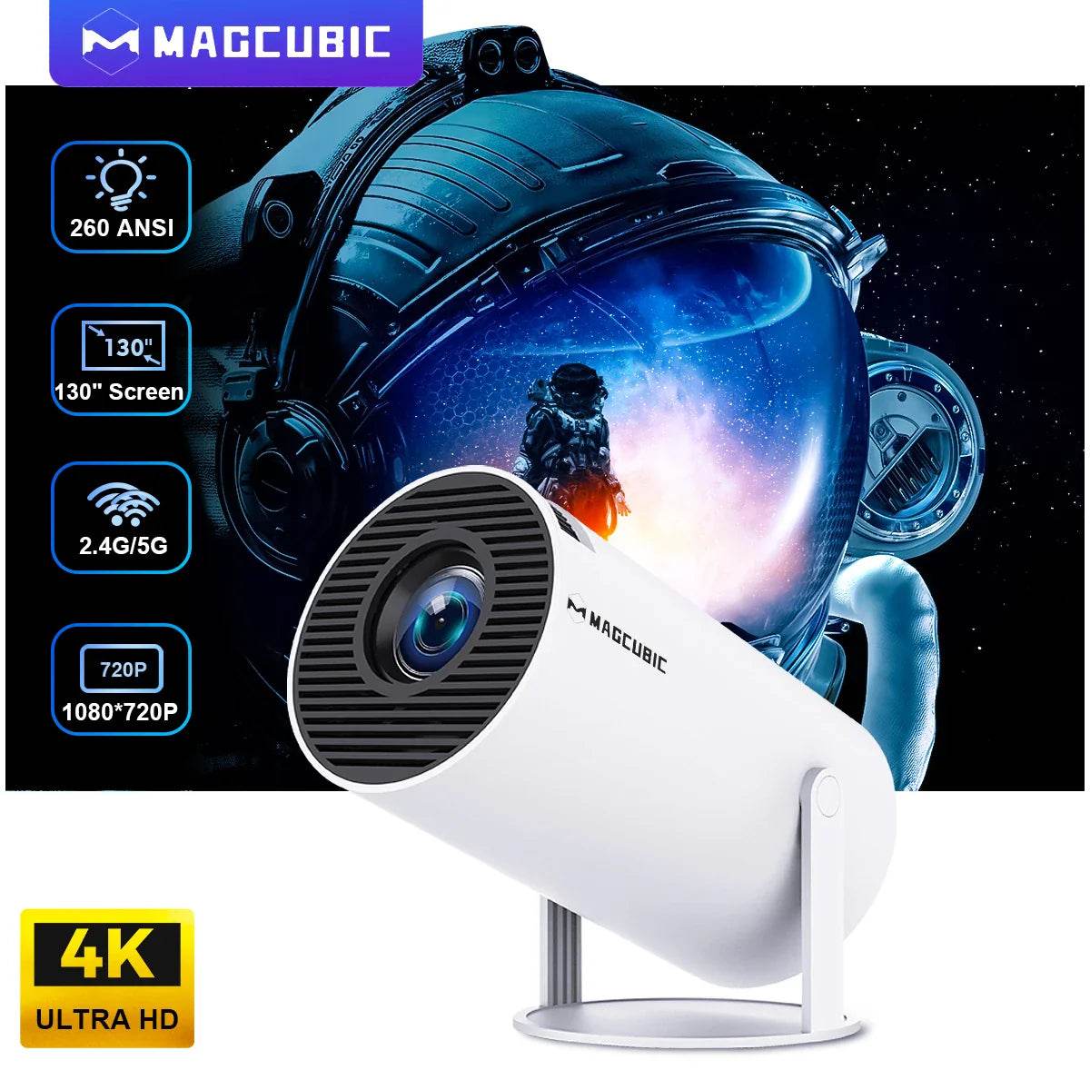 Magcubic Projector 4K Android 11 HY300 Dual Wifi6 260ANSI Allwinner H713 BT5.0 1080P 1280*720P Cinema Outdoor Portable Projetor - Quality Shopping Centre