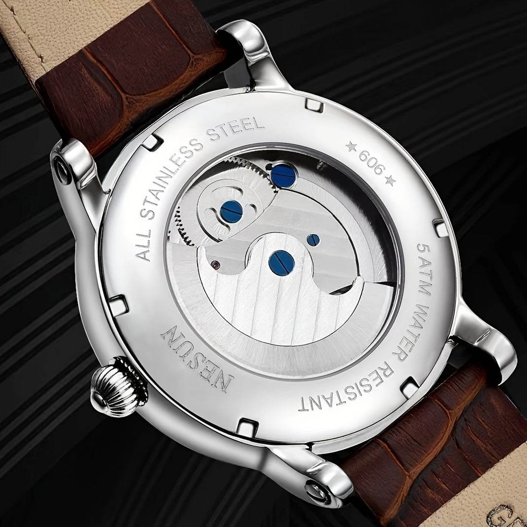 Nesun Men'S Watch Business Gentleman Mechanical Watch Fully Automatic Luminous Fashion Hollow Male Expression Men'S Day to Send Men'S Watch, Without Battery - Quality Shopping Centre