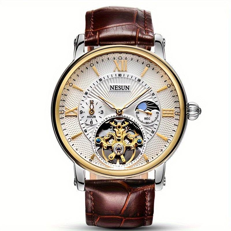 Nesun Men'S Watch Business Gentleman Mechanical Watch Fully Automatic Luminous Fashion Hollow Male Expression Men'S Day to Send Men'S Watch, Without Battery - Quality Shopping Centre