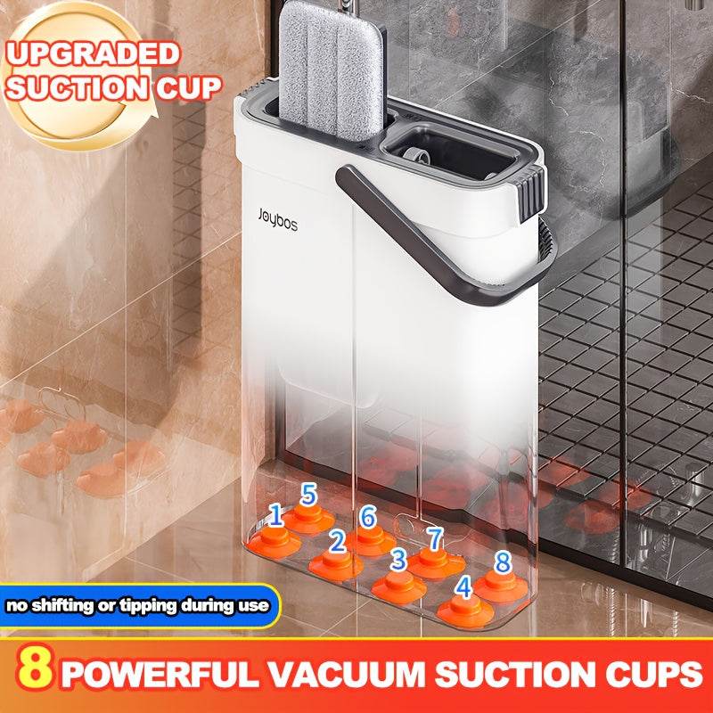 One Set 40cm Large Mop And Bucket Set With 4pcs/6pcs Reusable Fiber Cloths Machine Washable Matching Cloths Suitable