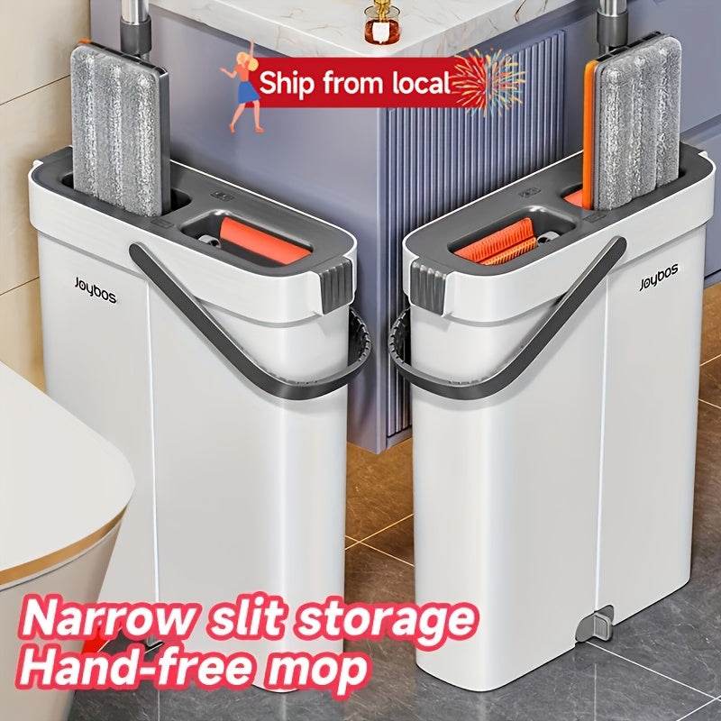 One Set, 40cm Large Mop And Bucket Set With 4pcs/6pcs Reusable Fiber Cloths, Machine Washable Matching Cloths, Suitable For Home Indoor And Outdoor Cleaning, New Year Gift! - Quality Shopping Centre