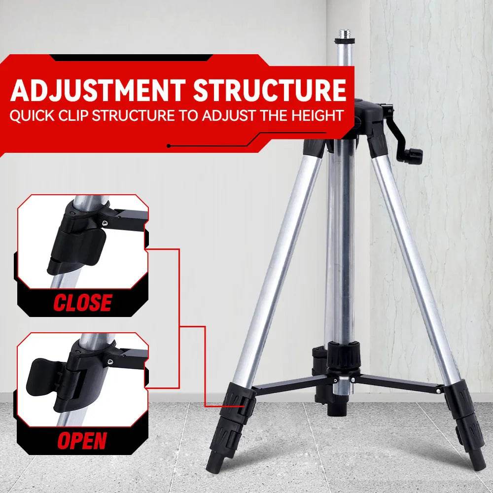 ONEVAN 1.2M/1.5M Laser Level Tripod Adjustable Height Bracket Thicken Aluminum Extension Bar Tripod Stand Tool For Laser Level - Quality Shopping Centre
