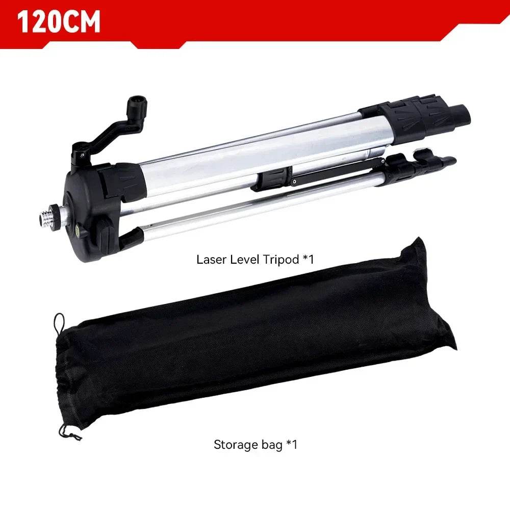 ONEVAN 1.2M/1.5M Laser Level Tripod Adjustable Height Bracket Thicken Aluminum Extension Bar Tripod Stand Tool For Laser Level - Quality Shopping Centre