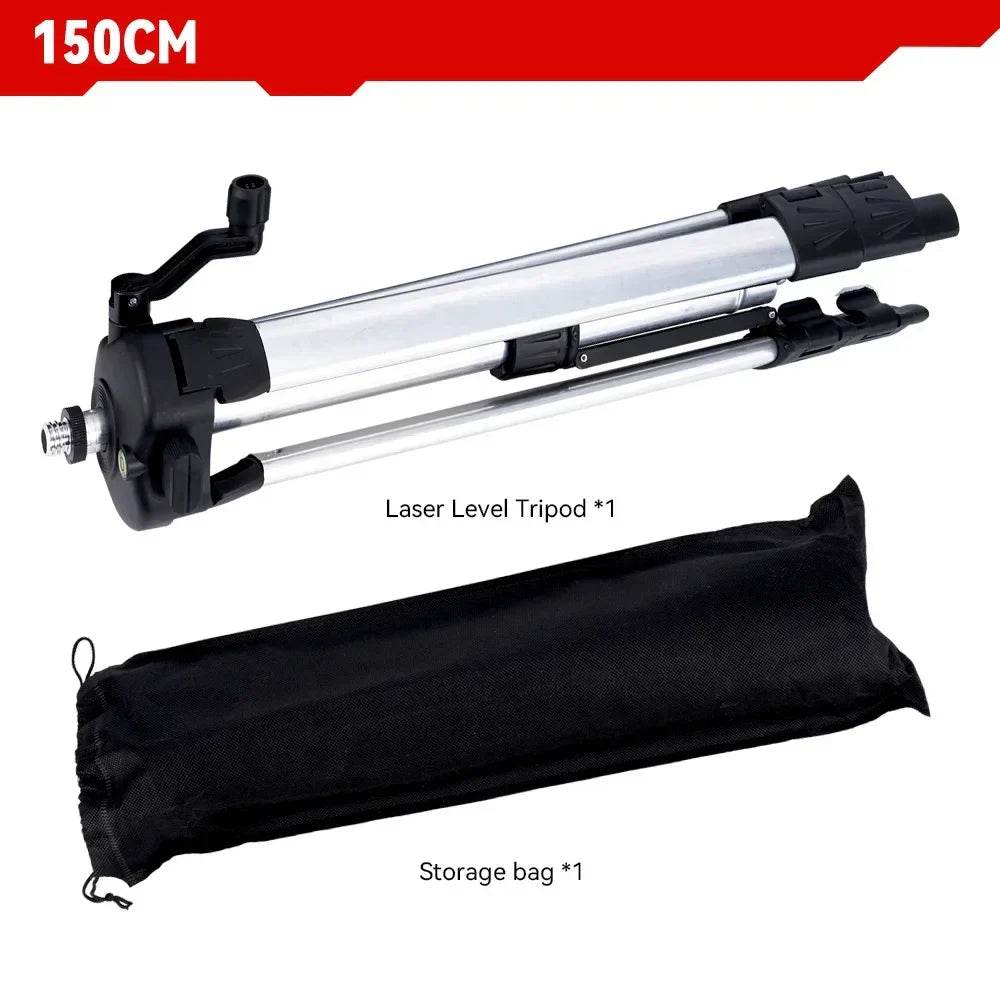 ONEVAN 1.2M/1.5M Laser Level Tripod Adjustable Height Bracket Thicken Aluminum Extension Bar Tripod Stand Tool For Laser Level - Quality Shopping Centre