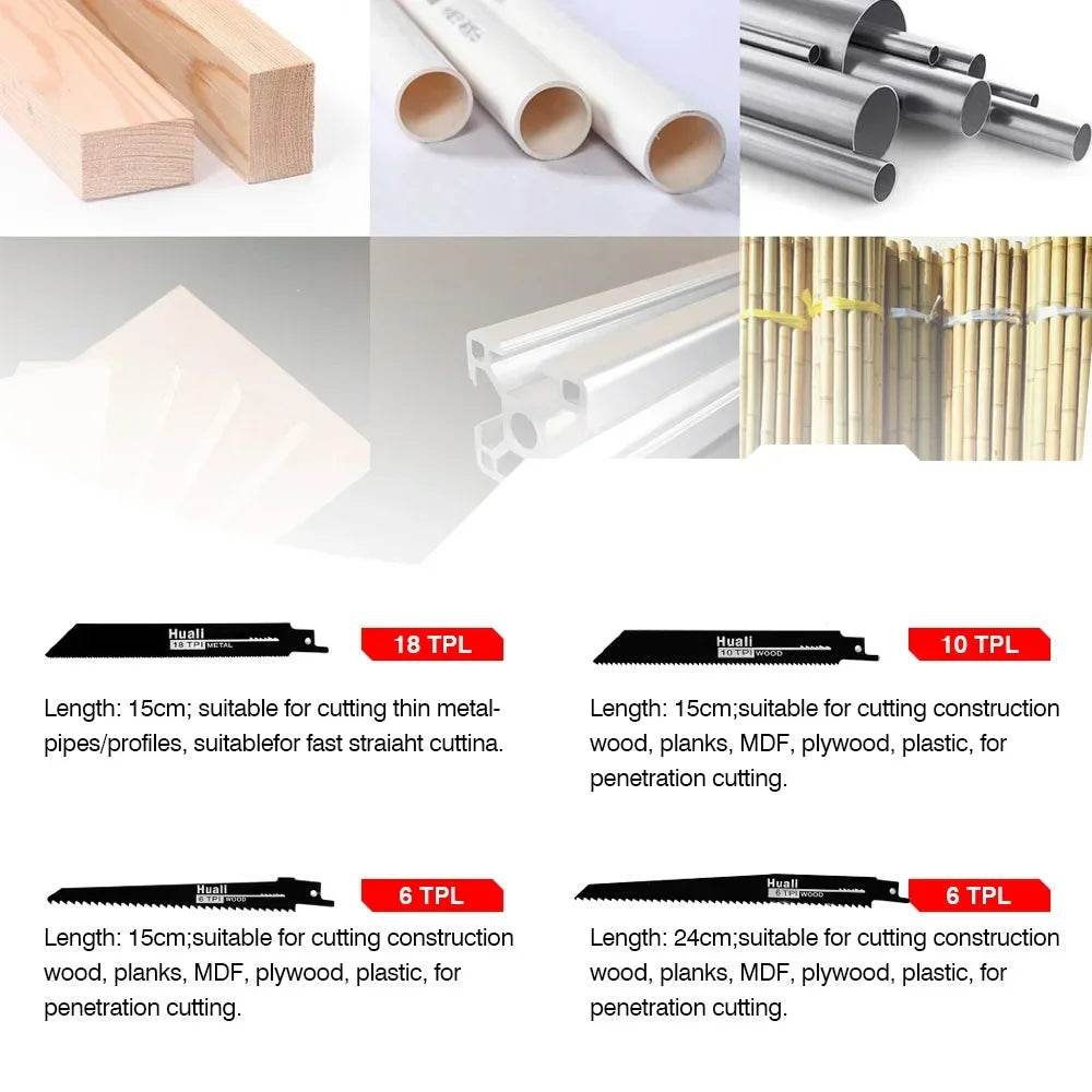 ONEVAN Brushless Cordless Electric Reciprocating Saw Electric Saw Variable Speed Metal Wood Cutting Tool For Makita 18V Battery - Quality Shopping Centre
