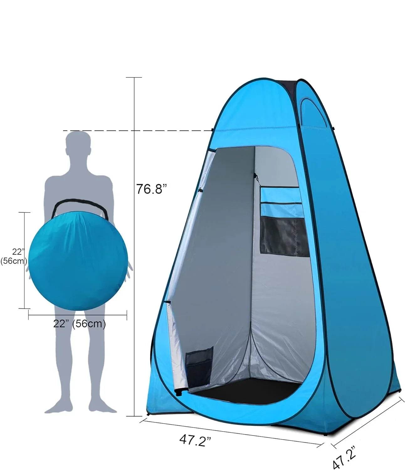 Portable Privacy Shower Tent Outdoor water Changing Room helter for Camping Hiking Mobile Beach canvas showroom - Quality Shopping Centre