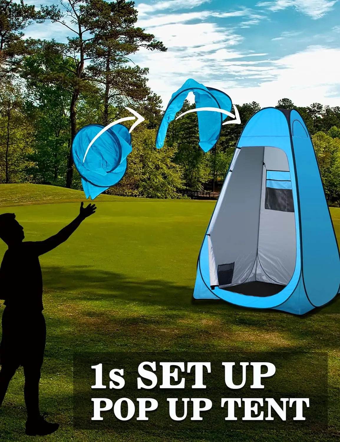 Portable Privacy Shower Tent Outdoor water Changing Room helter for Camping Hiking Mobile Beach canvas showroom - Quality Shopping Centre