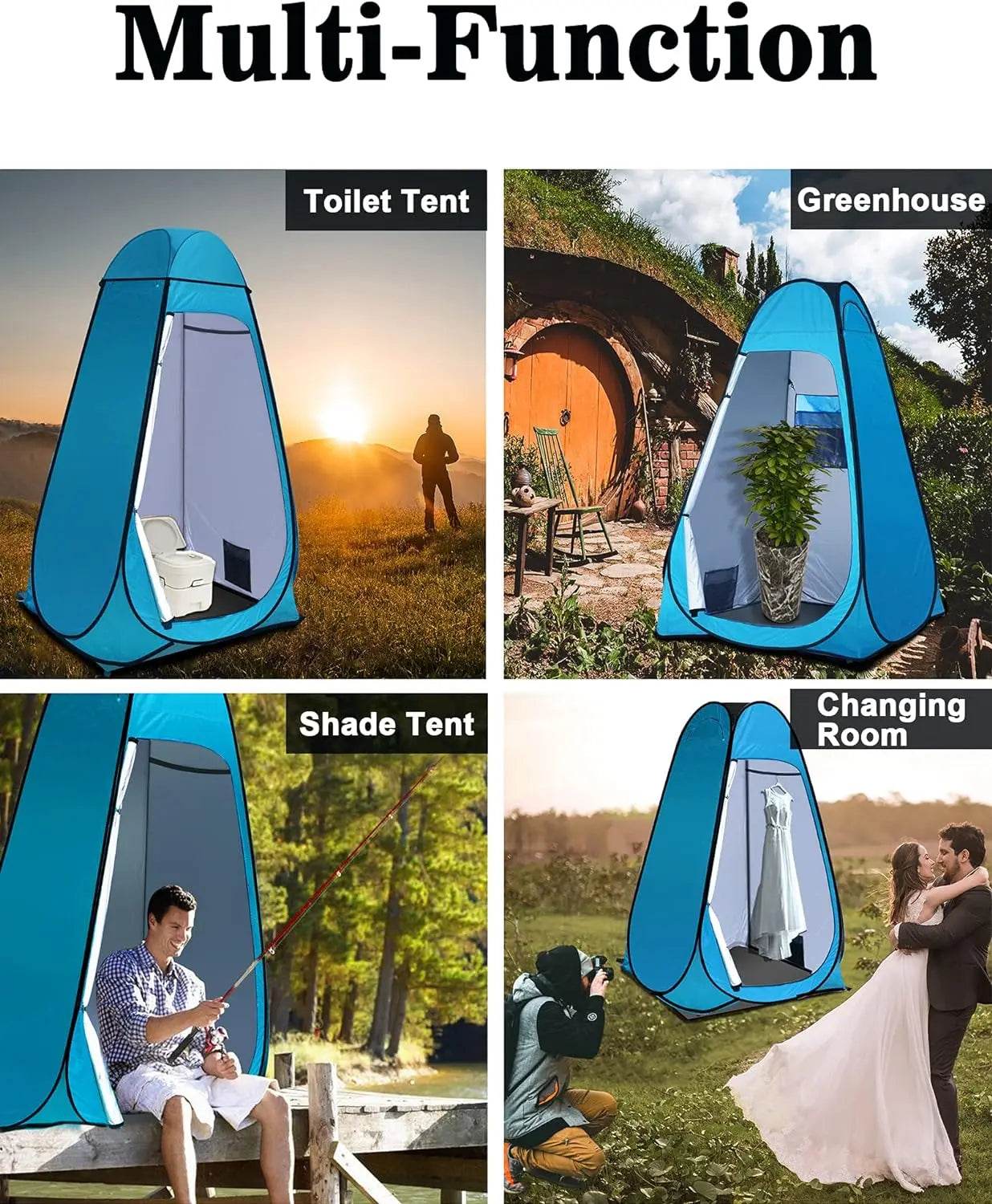 Portable Privacy Shower Tent Outdoor water Changing Room helter for Camping Hiking Mobile Beach canvas showroom - Quality Shopping Centre